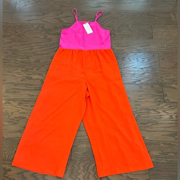 CROSBY by Mollie Burch Mollie Pink / Oui Bit Red Jet Jumpsuit Size XS NWT - Picture 1 of 10
